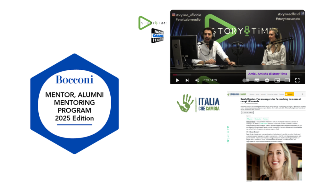 Riconoscimenti, certificazioni e Interviste di Sarah Sabina Zordan sul mondo del coaching e del mentoring